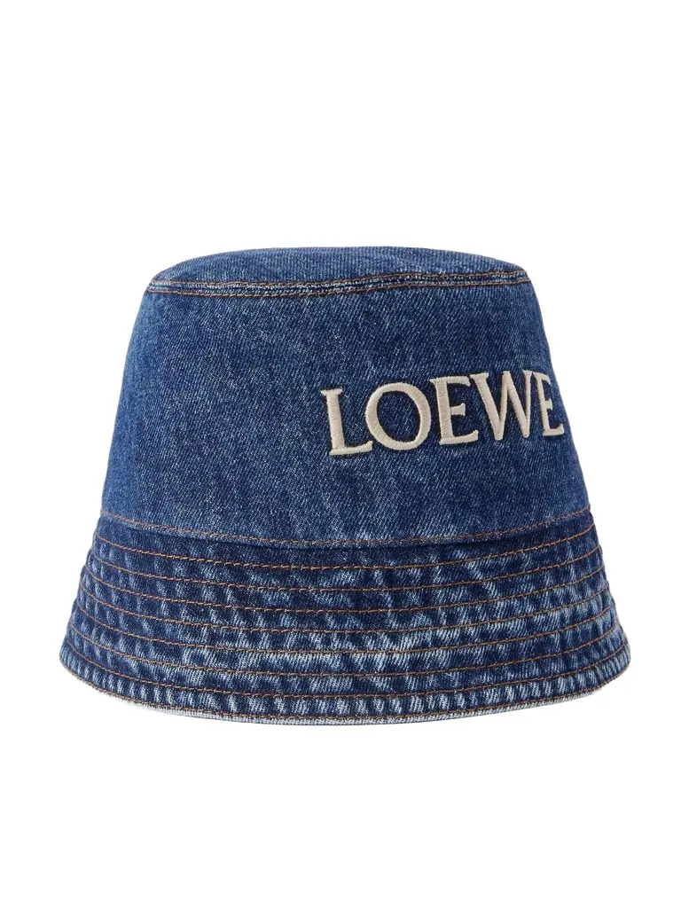 Loewe Paula's Ibiza Logo-Embroidered Denim Bucket Hat - Men