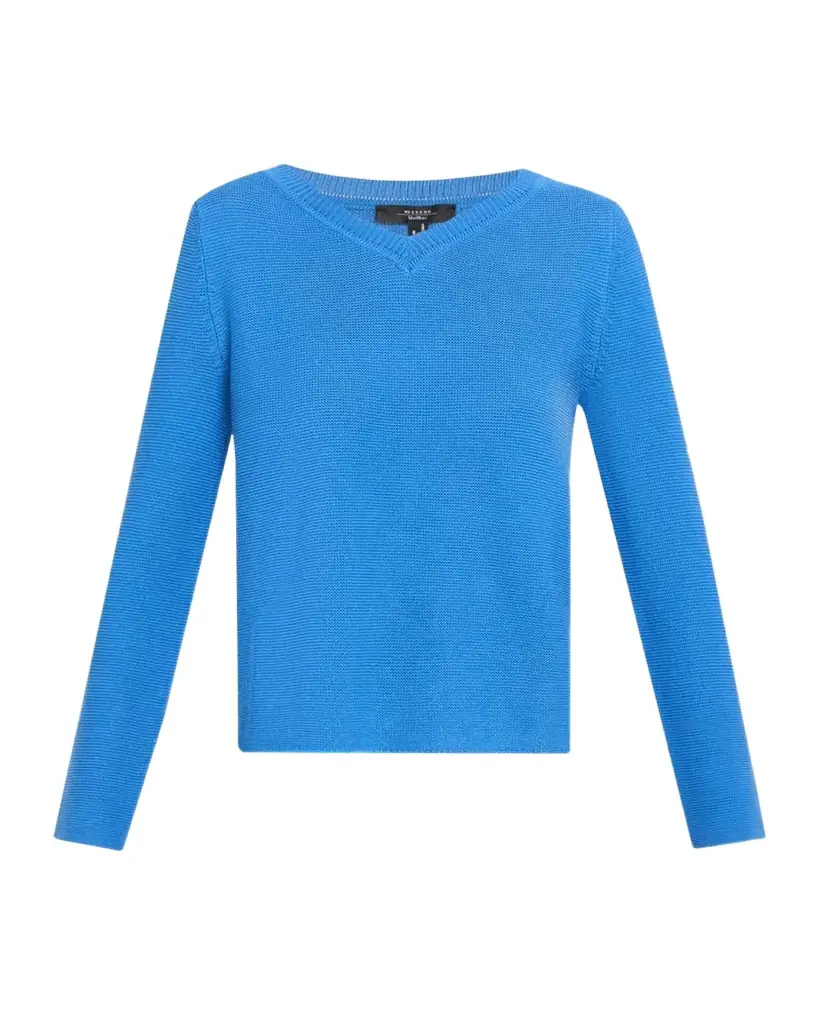 Weekend Max Mara V-Neck Cotton Knit Sweater