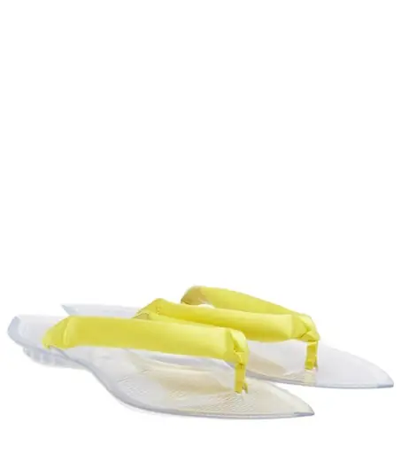 Alaïa Invisible satin thong sandals