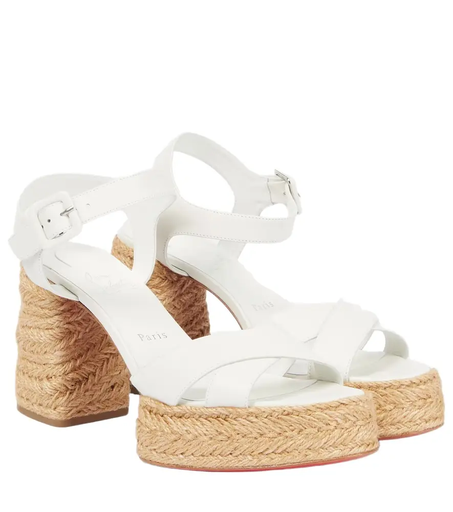 Christian Louboutin Calakala 70 leather espadrilles