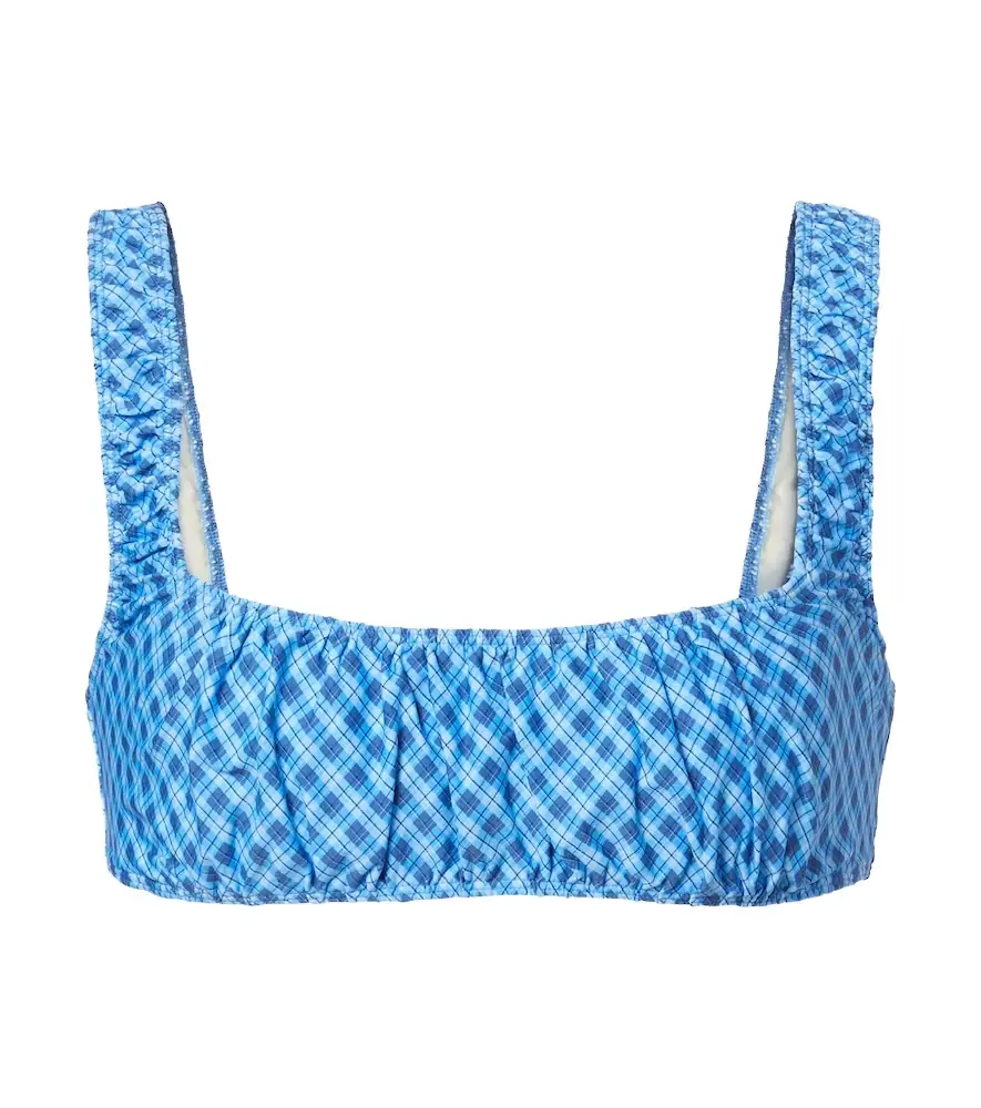 Montce Zoe plaid bikini top