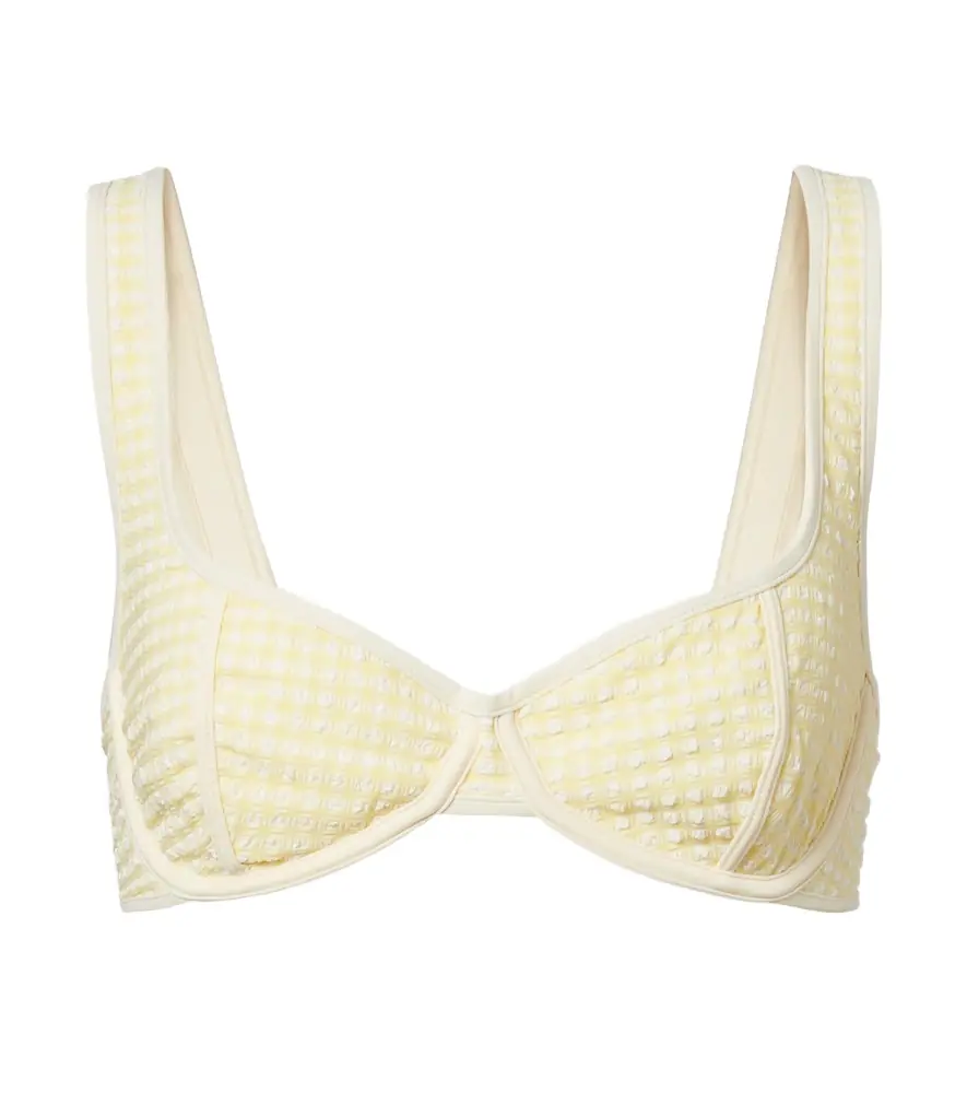 Montce Romy gingham bikini top