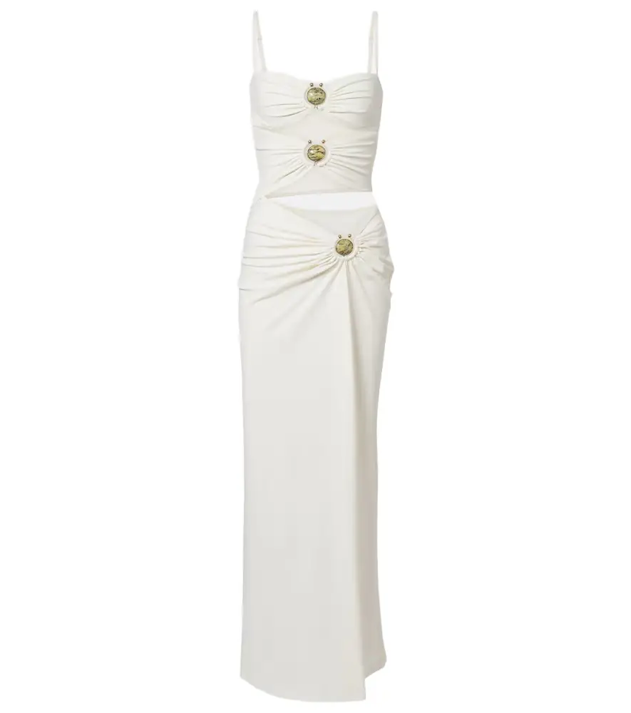 Christopher Esber Mineral Stone cutout jersey maxi dress