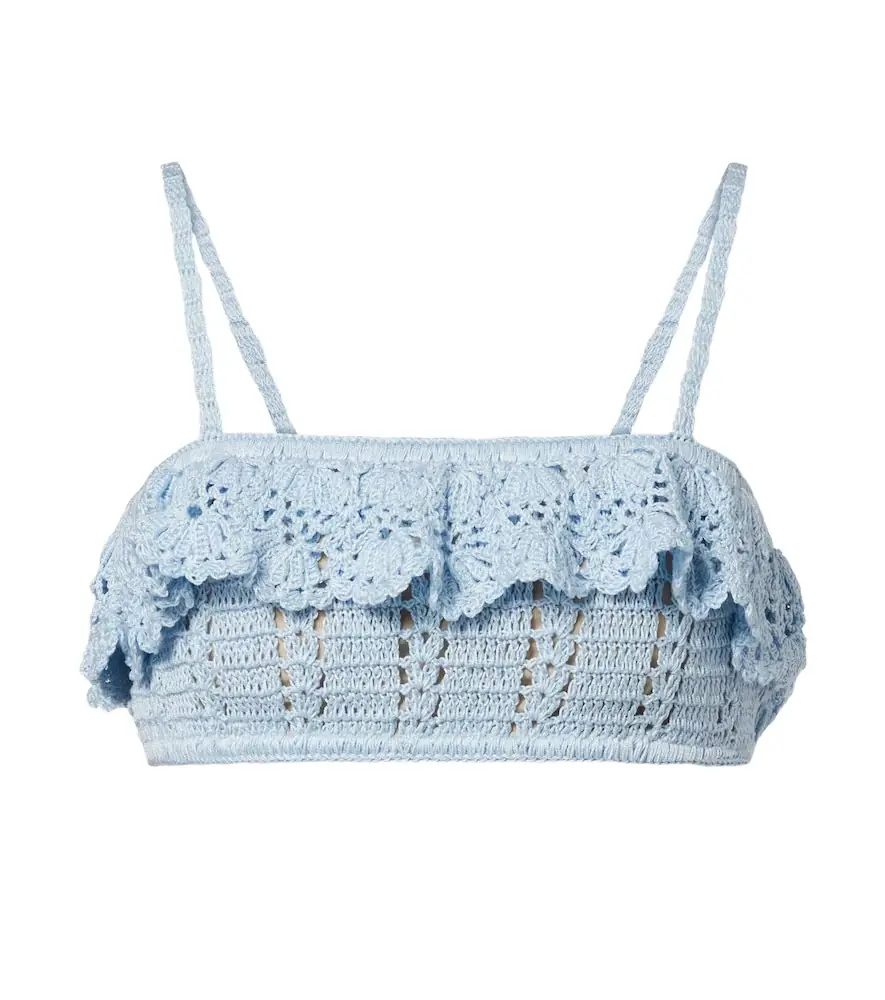 Anna Kosturova Crochet cotton bra top