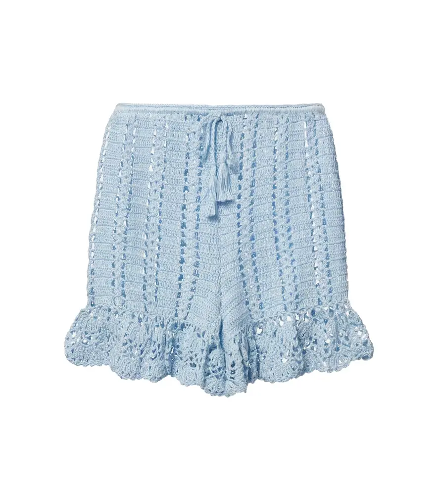 Anna Kosturova Crochet cotton shorts