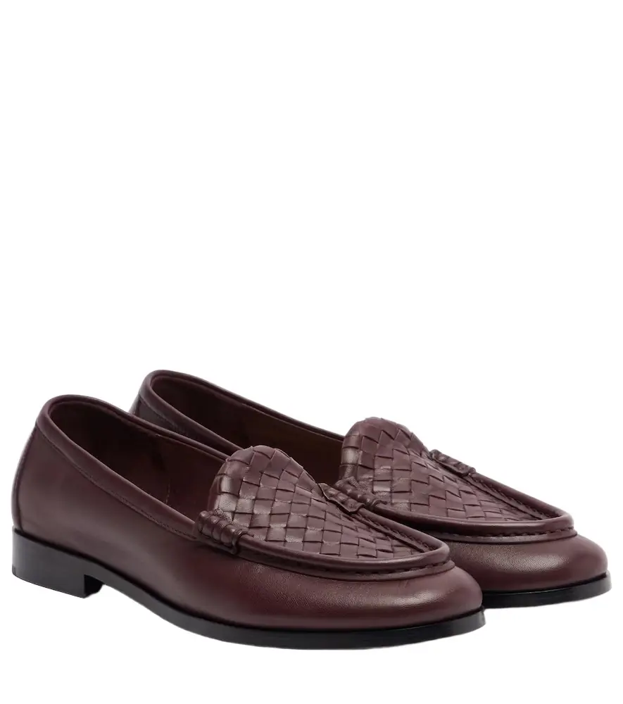 Bottega Veneta Silenzio Intrecciato leather loafers