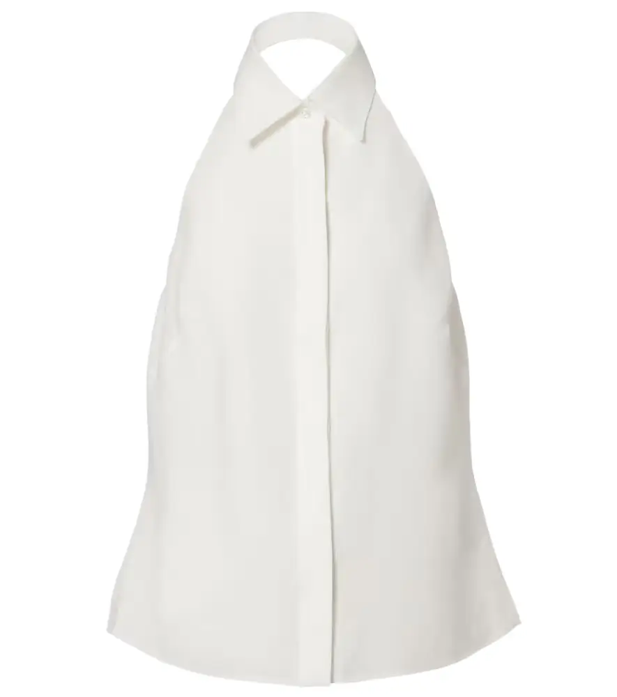 Ralph Lauren Collection Eldred halterneck linen top