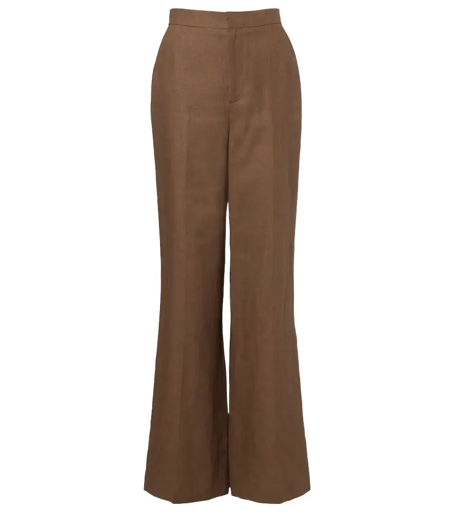 Ralph Lauren Collection Dean linen wide-leg pants