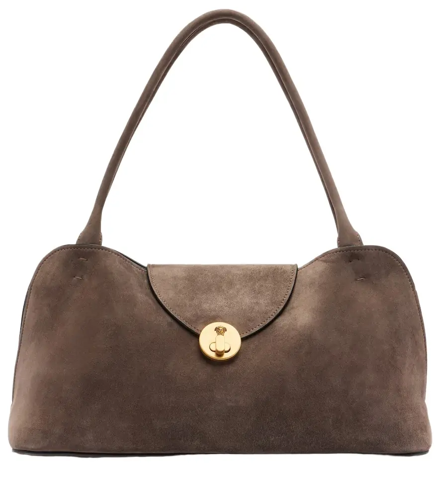 Versace Vivian suede shoulder bag