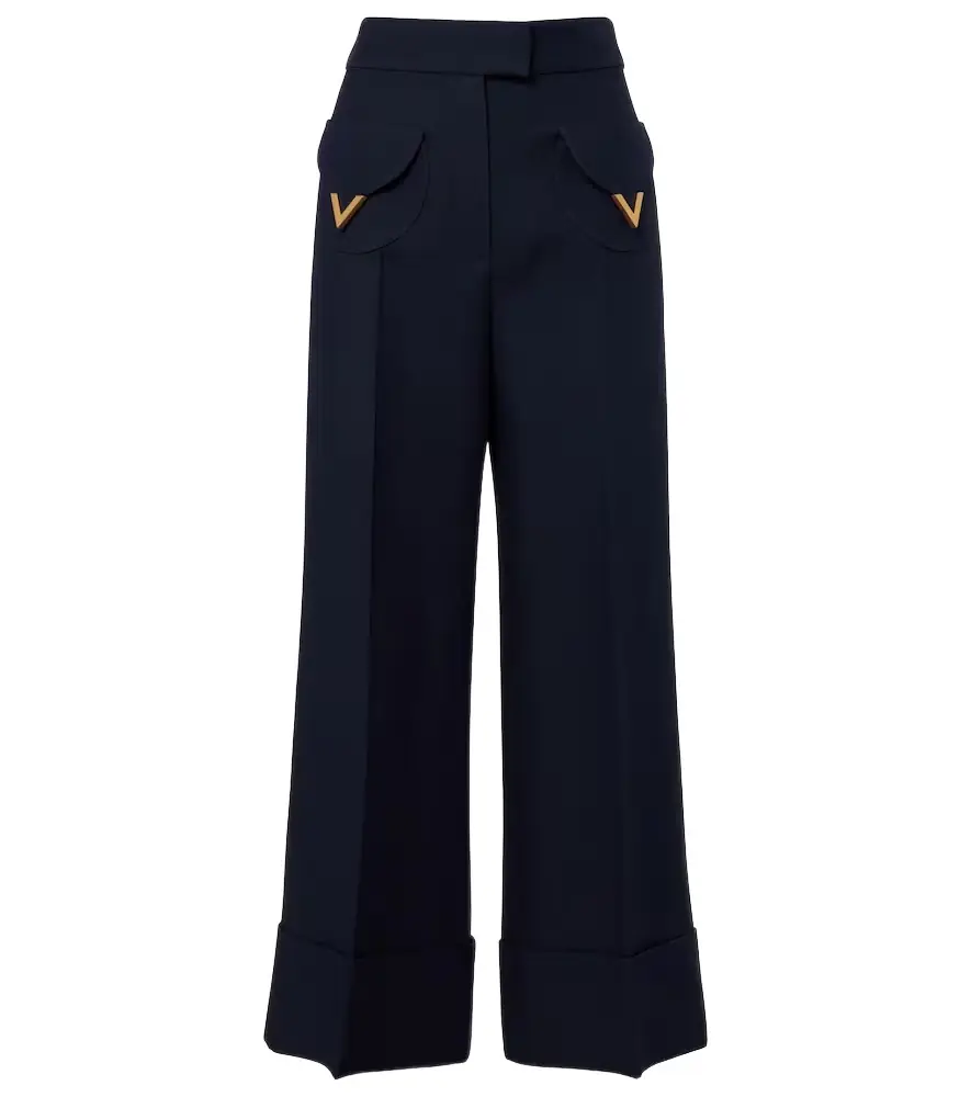 Valentino VGold Crepe Couture wide-leg pants