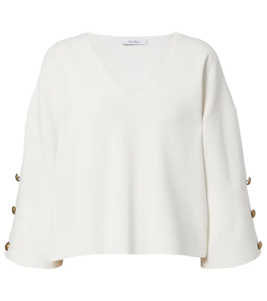 Max Mara Embellished crêpe top