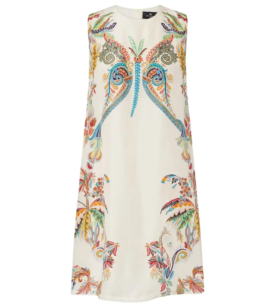 Etro Printed silk minidress