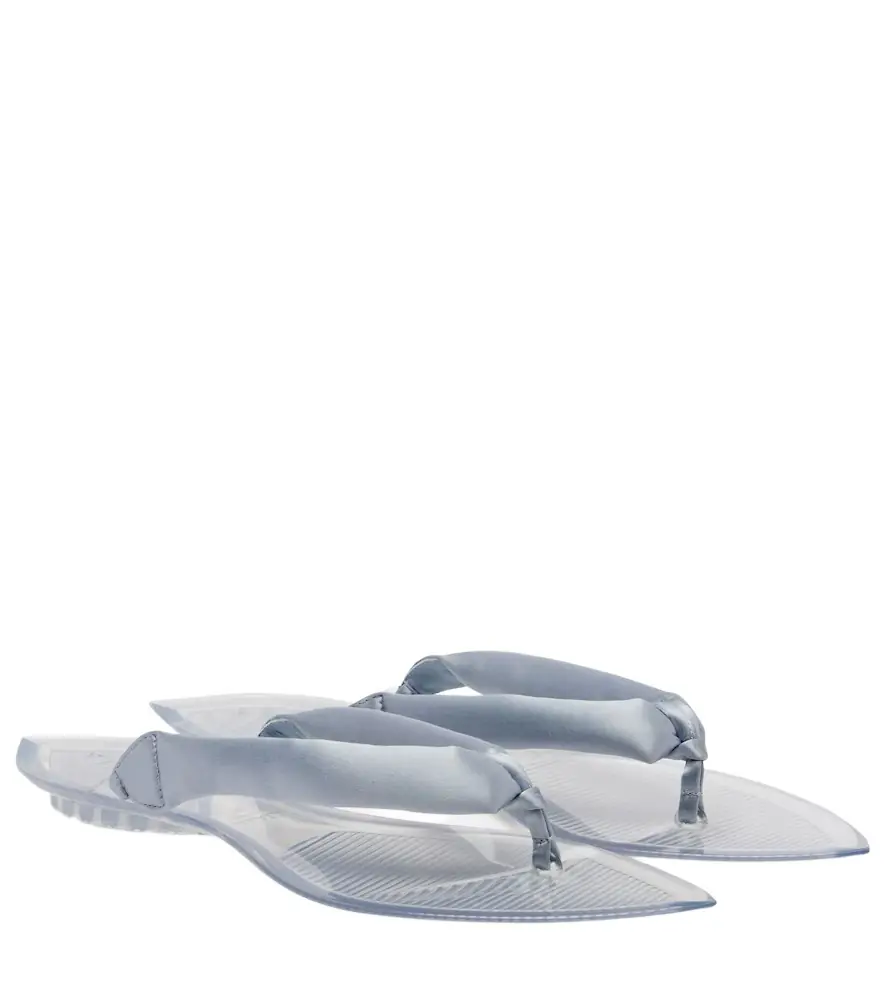 Alaia Alaïa Invisible satin thong sandals
