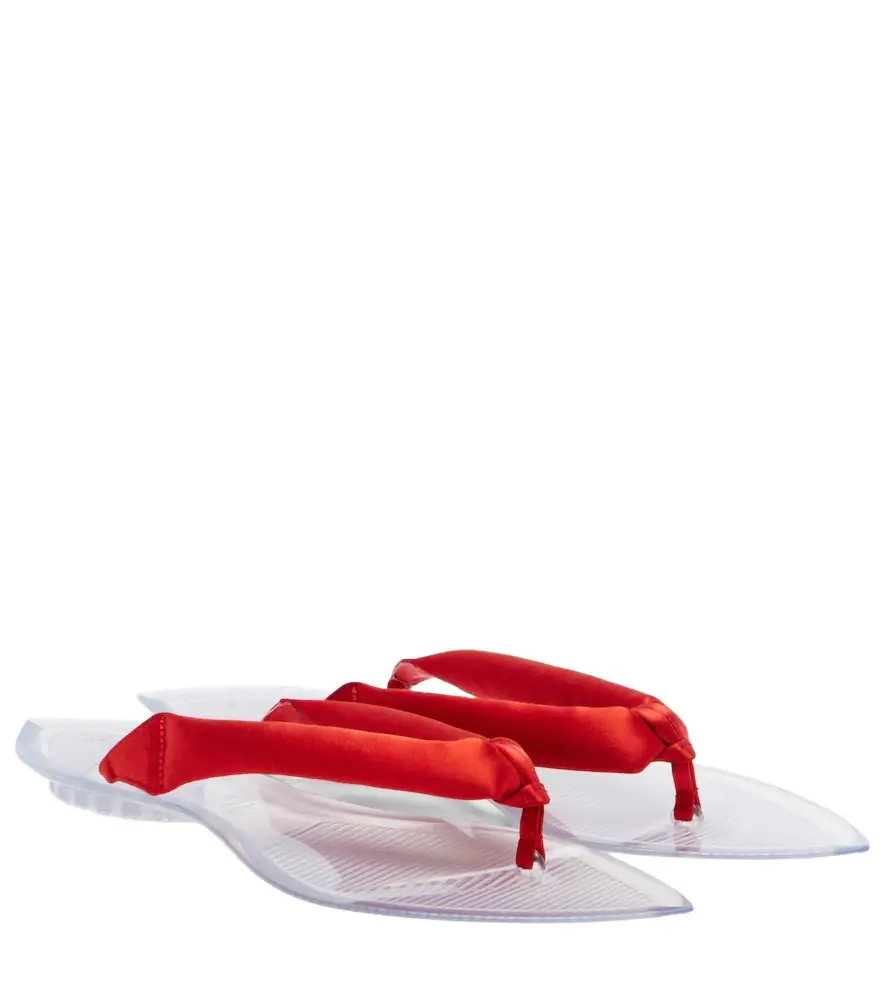 Alaia Alaïa Invisible satin thong sandals - Women's Shoes