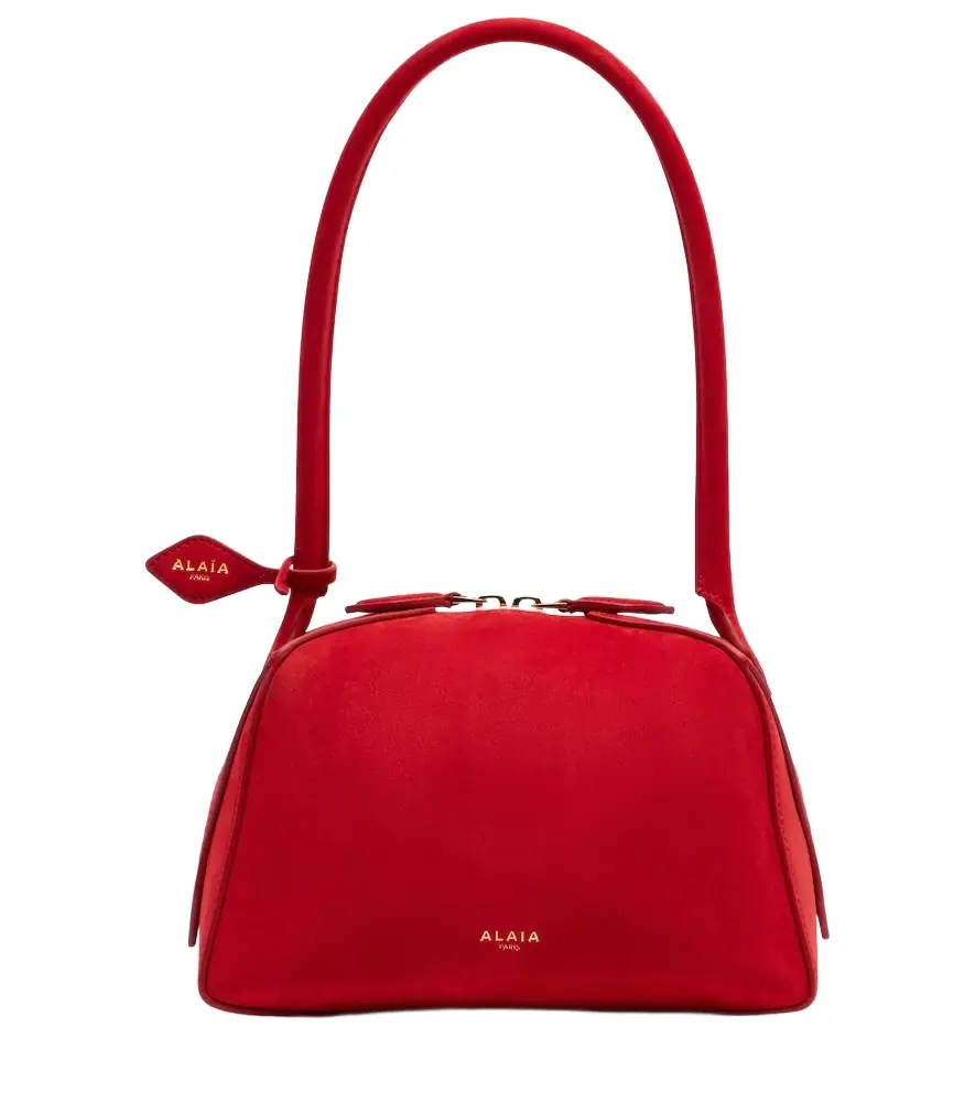 Alaia Alaïa Le Bouledogue Small suede shoulder bag