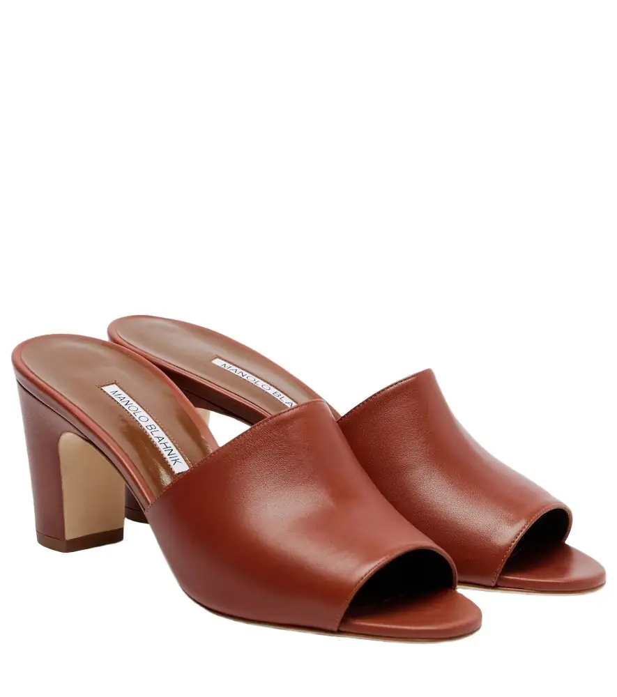 Manolo Blahnik Rapalla leather mules