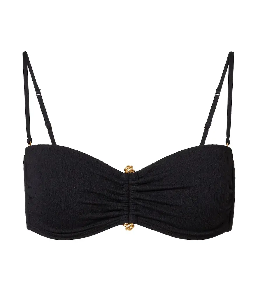ViX Paula Hermanny Nika embellished bandeau bikini top