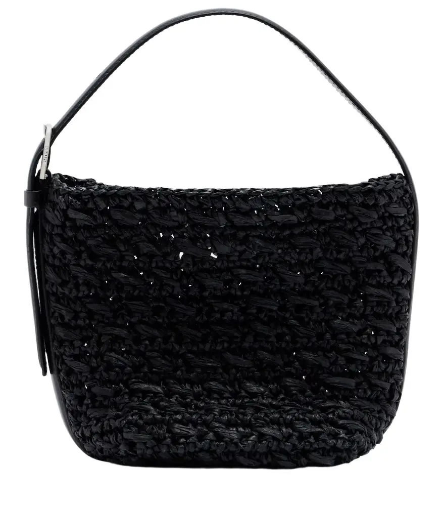Toteme Belted Small raffia top-handle bag