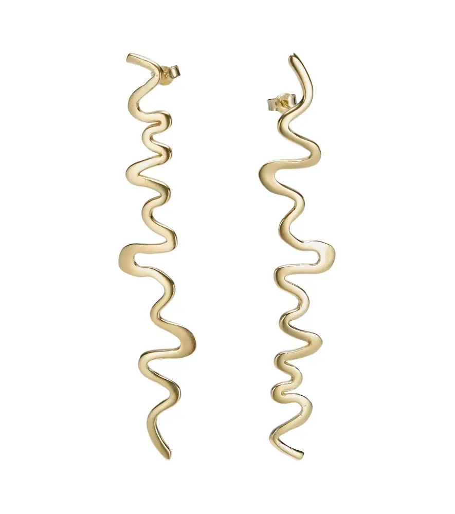 Ysso Shore 24kt gold-plated drop earrings