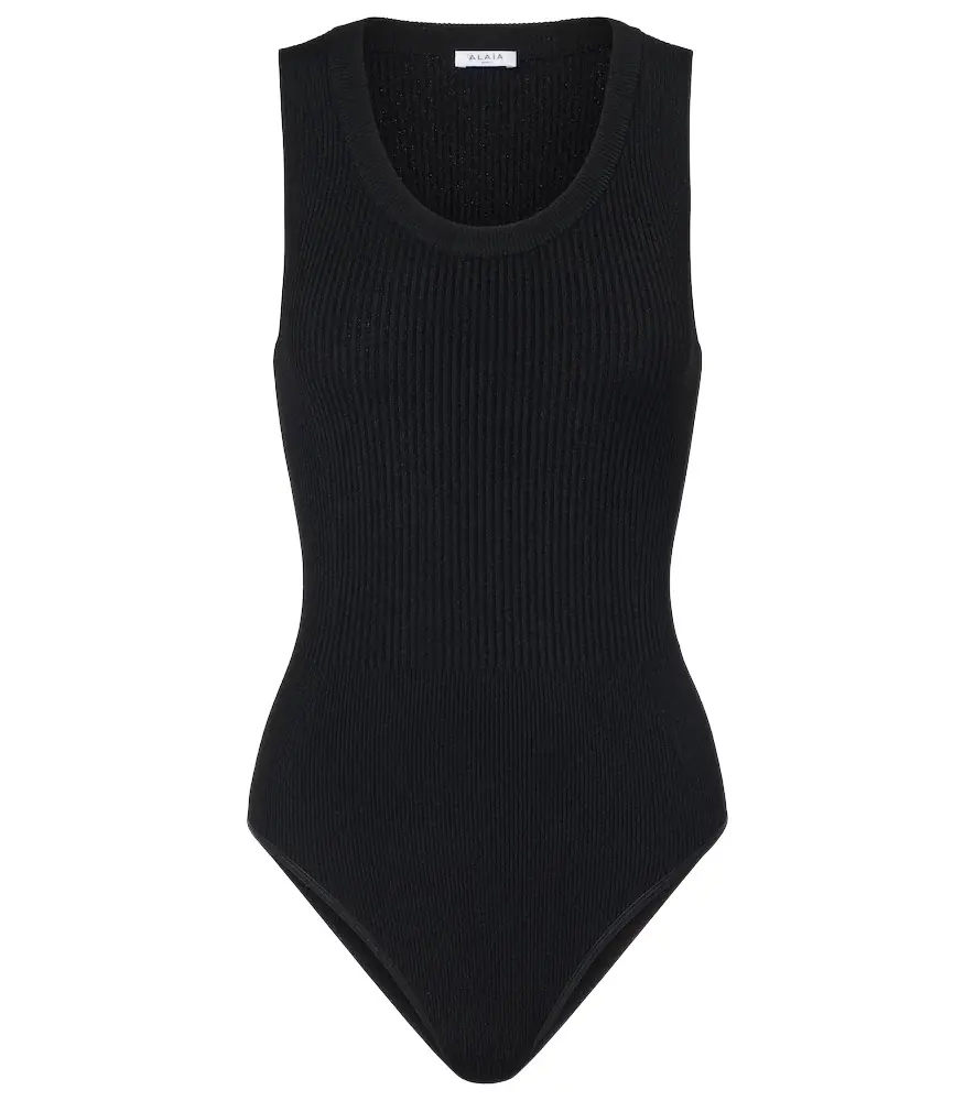 Alaia Alaïa Ribbed-knit bodysuit
