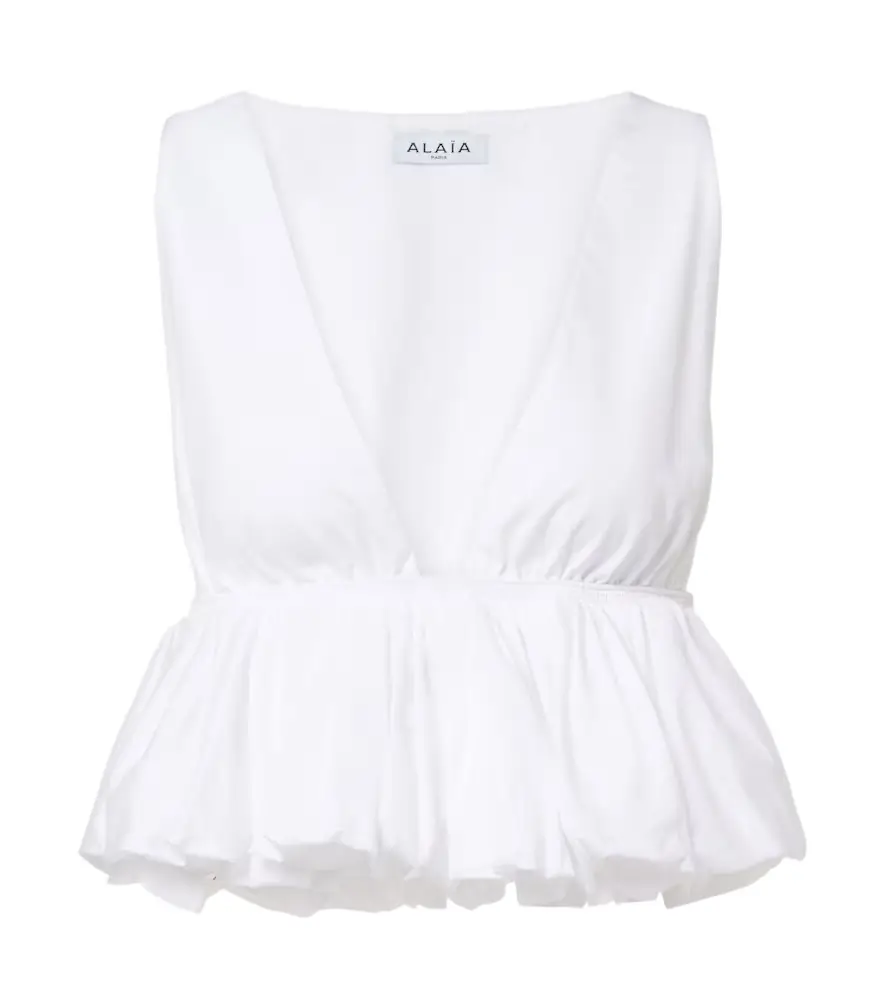 Alaia Alaïa Peplum cotton top