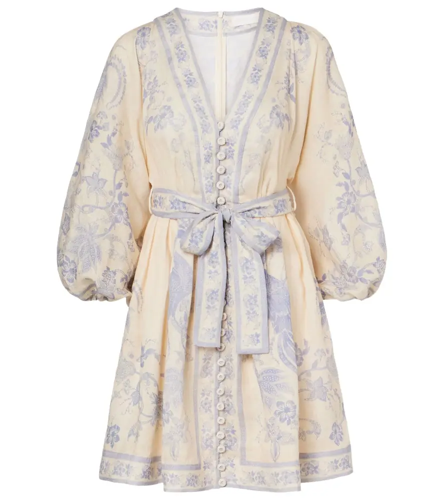 Zimmermann Indra floral linen minidress