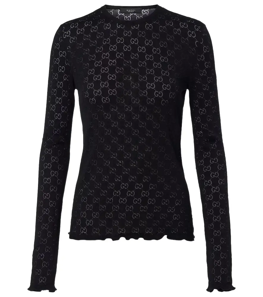 Gucci GG cotton-blend devoré T-shirt