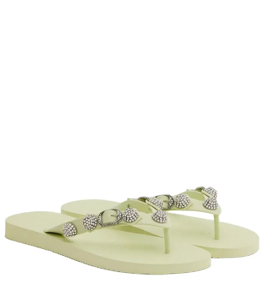 Balenciaga Cagole embellished thong sandals