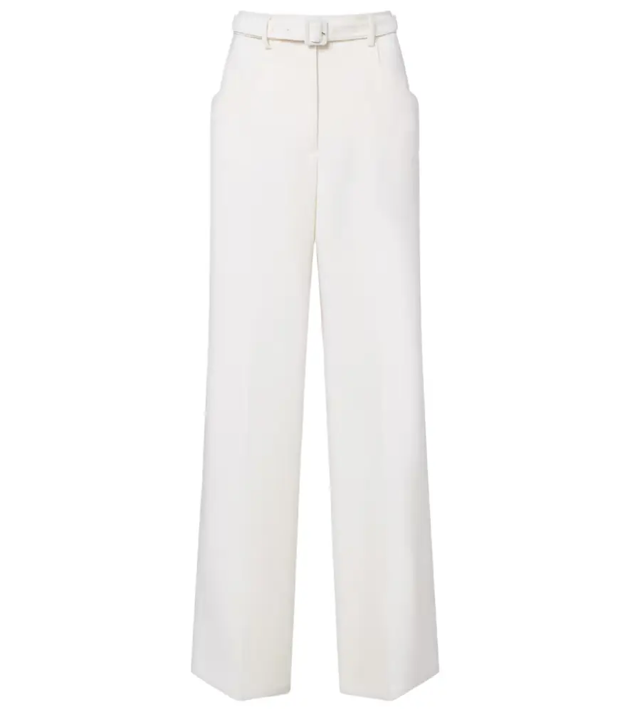 Gabriela Hearst Norman belted virgin wool wide-leg pants