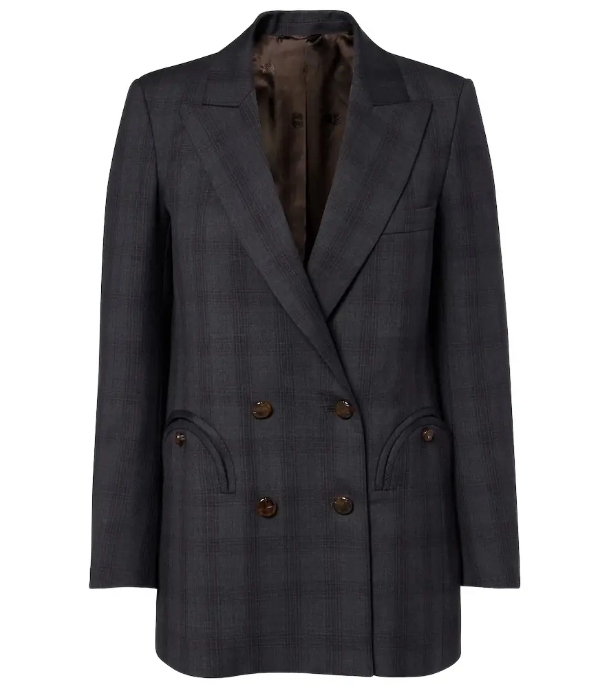 Blaze Milano Blazé Milano Everyday checked virgin wool blazer