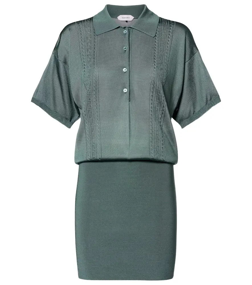 Versace Metallic-effect minidress