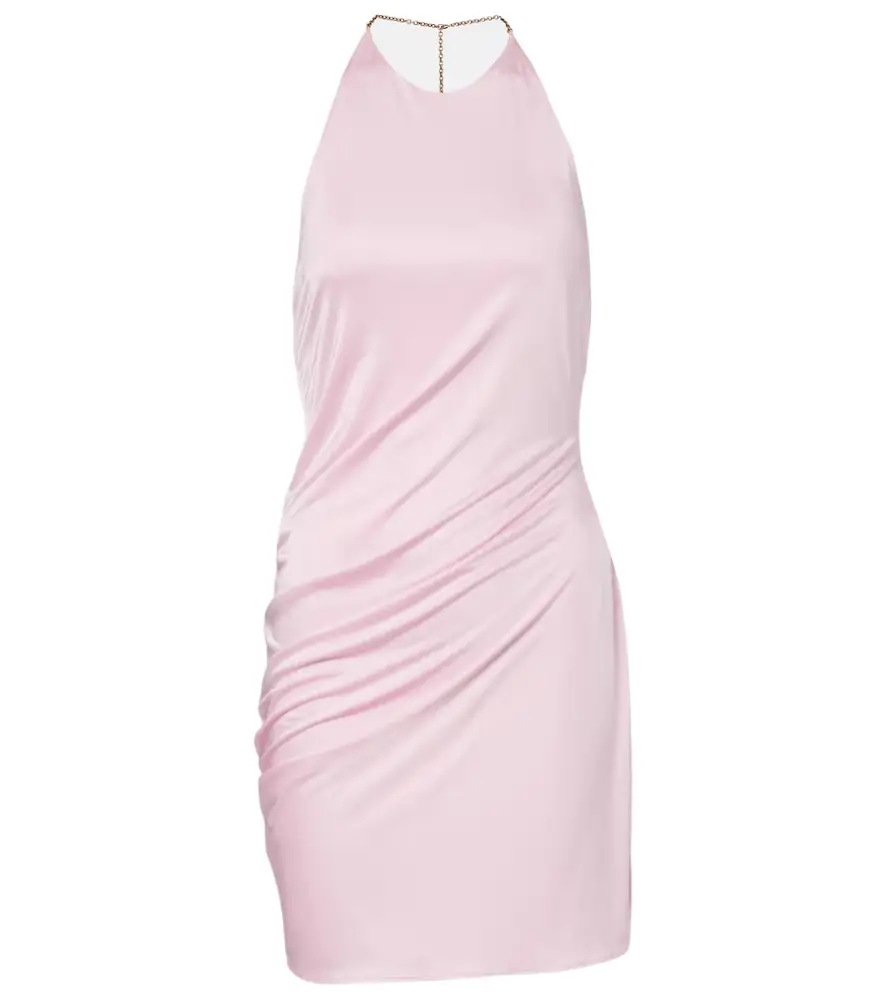 Versace Draped jersey minidress