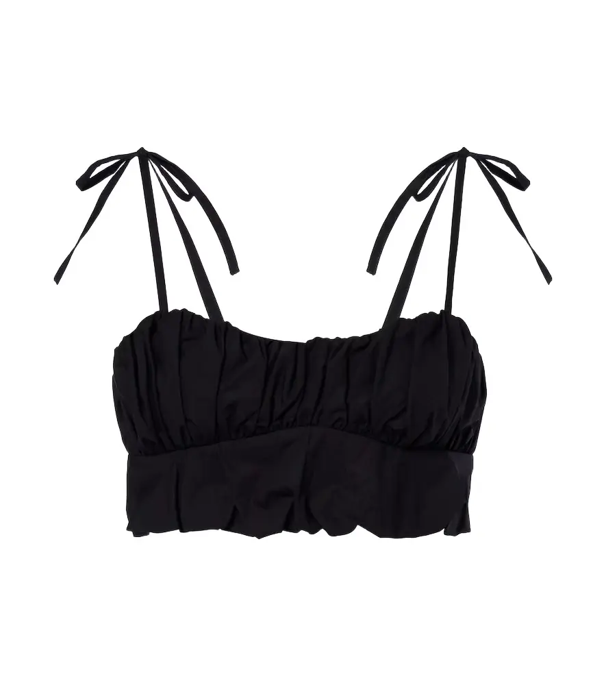 Faithfull Pelea ruched cotton crop top