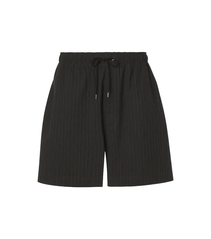 Studio Nicholson Starboard striped cotton and wool shorts