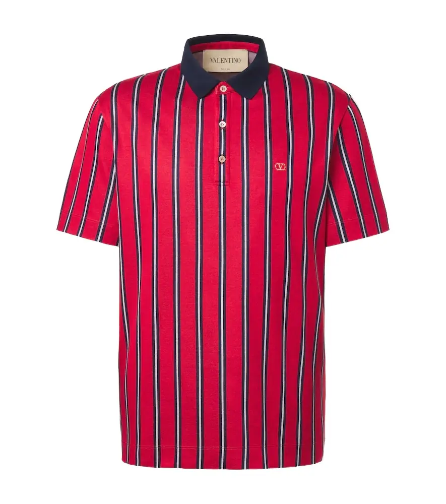 Valentino VLogo striped polo shirt