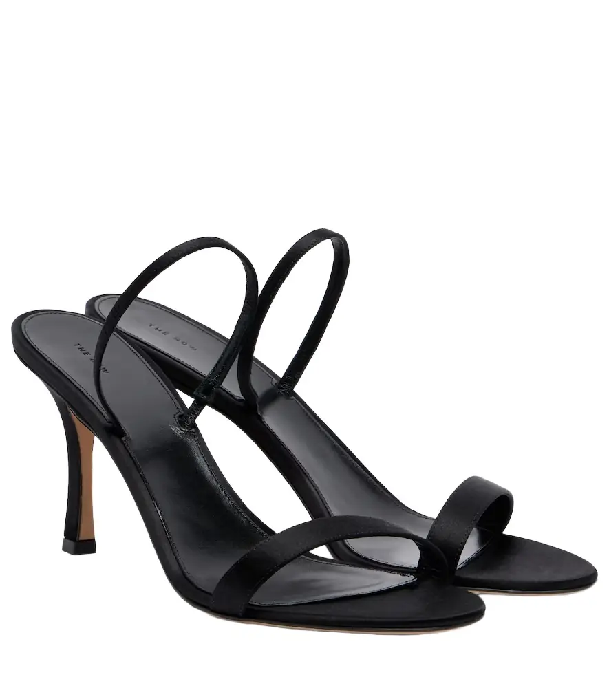 The Row Ella satin slingback sandals