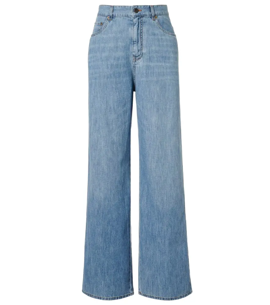 Miu Miu Chambray wide-leg pants