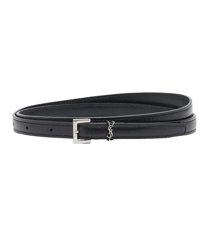 Saint Laurent Cassandre leather belt