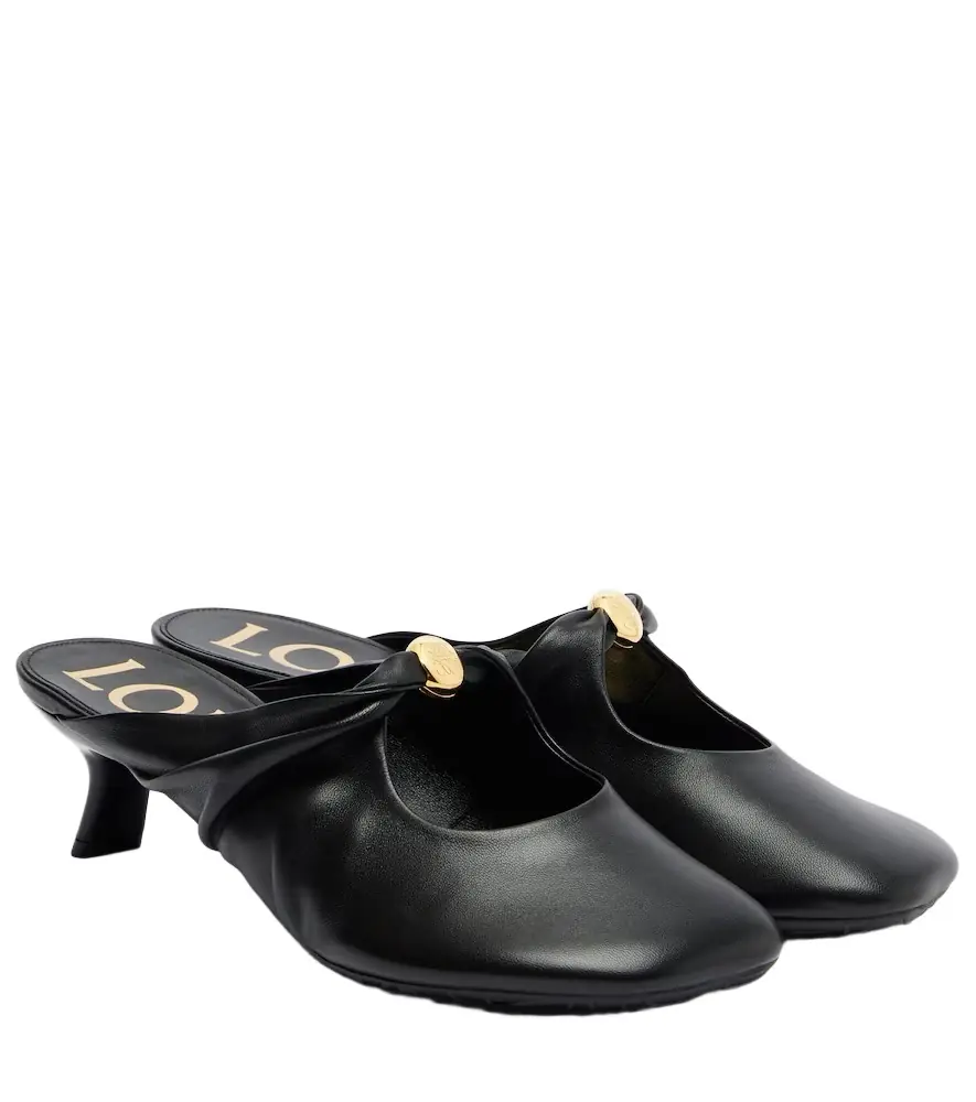 Loewe Pebble Soft leather mules