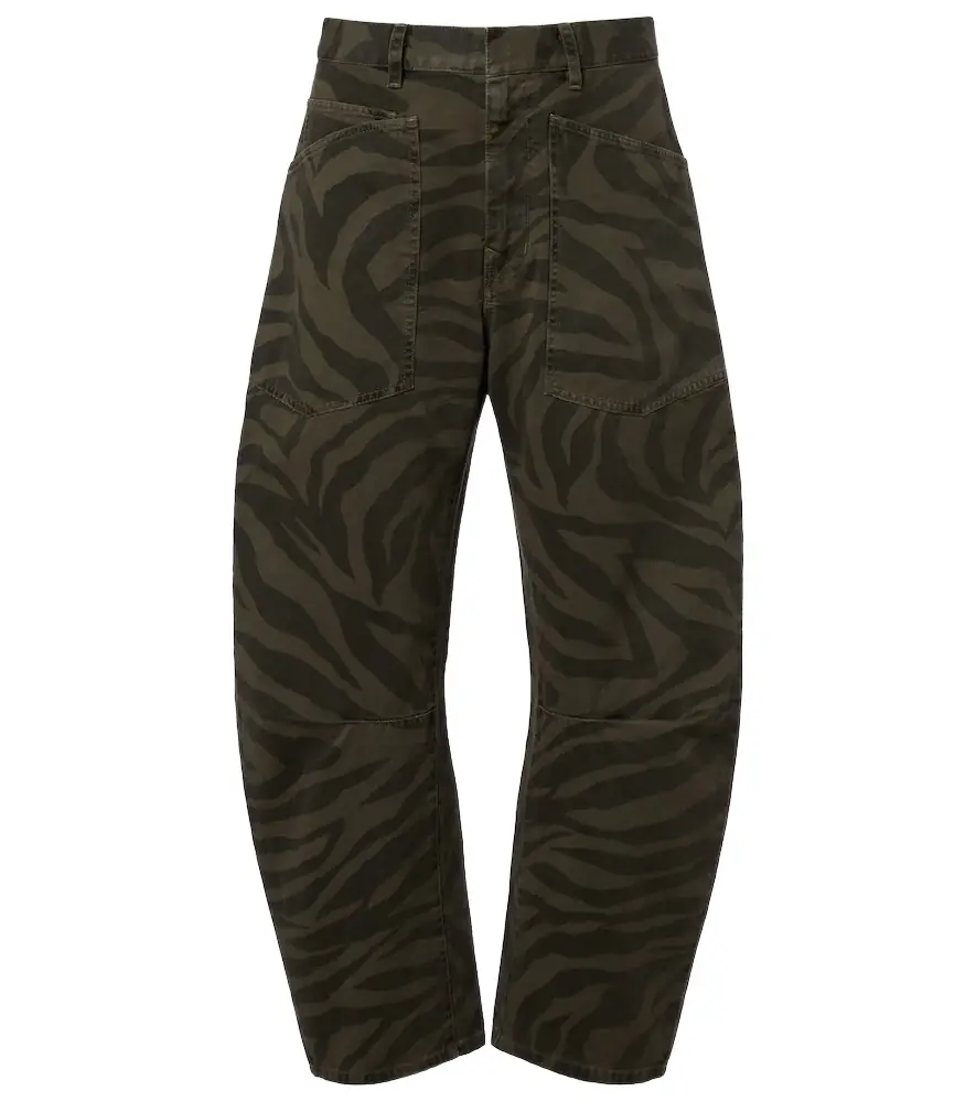 Nili Lotan Shon cropped barrel-leg jeans