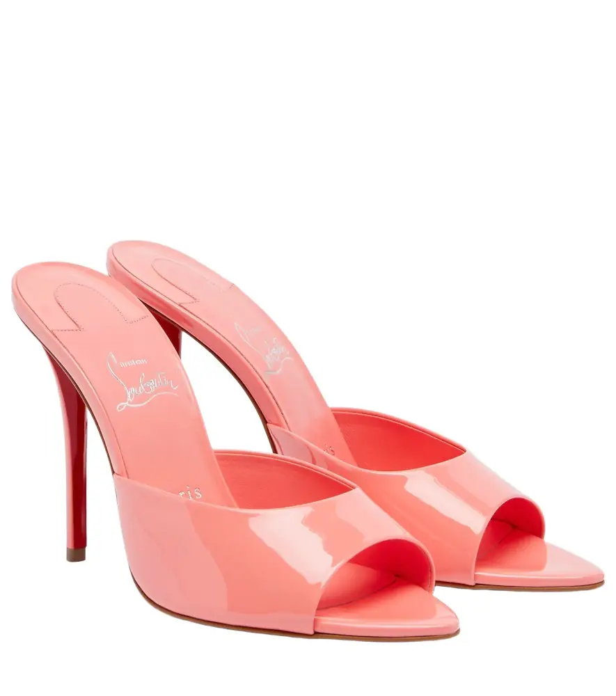 Christian Louboutin Miss Z patent leather mules