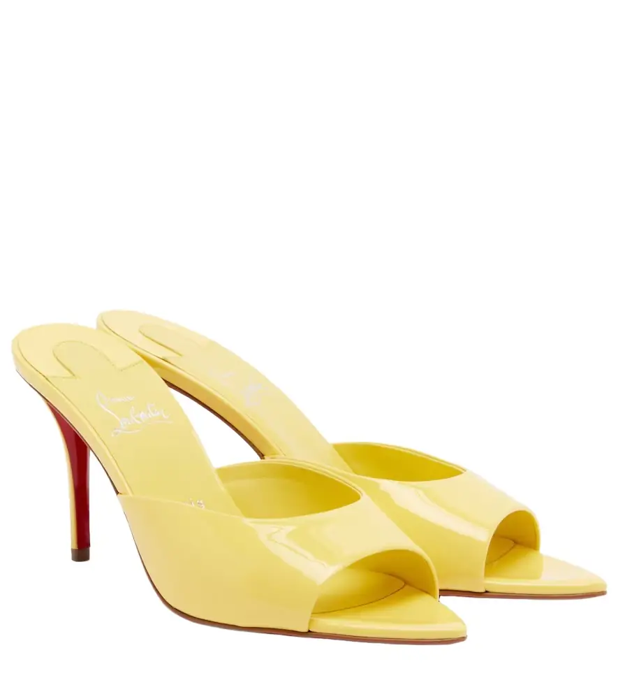 Christian Louboutin Miss Z patent leather mules