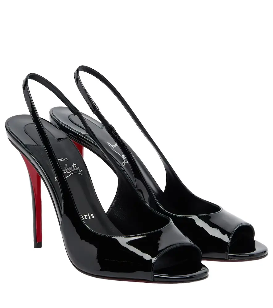 Christian Louboutin Miss Z patent leather slingback sandals
