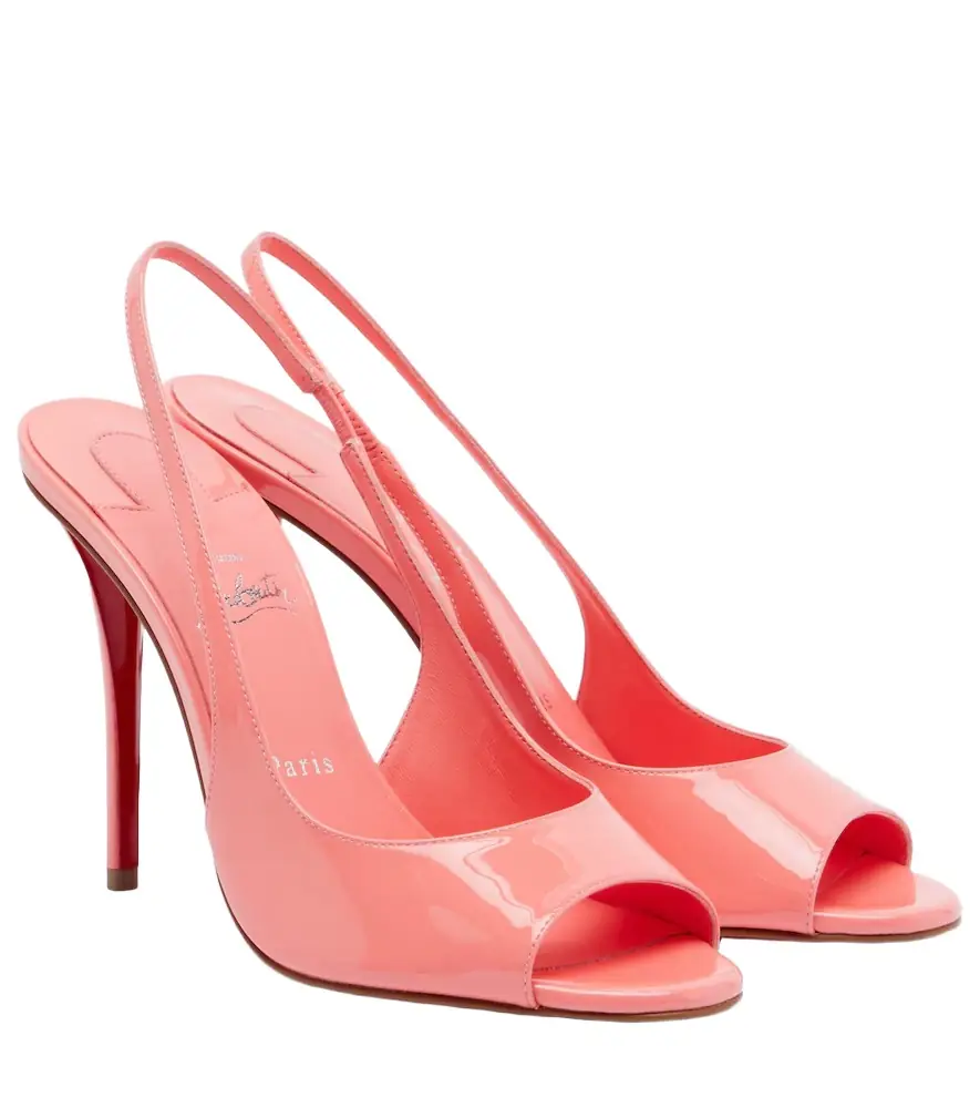 Christian Louboutin Miss Z patent leather slingback sandals