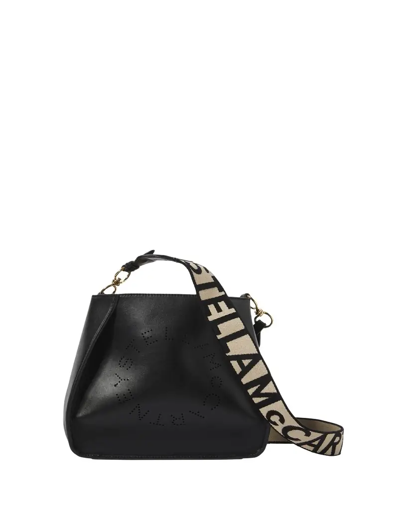 Stella McCartney Mini Logo Vegan Leather Bucket Crossbody Bag