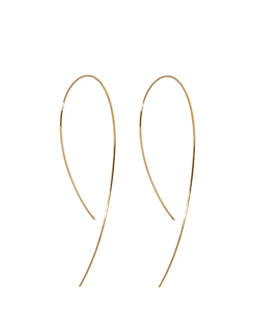 Lana 14K White Gold Hooked On Hoop Earrings