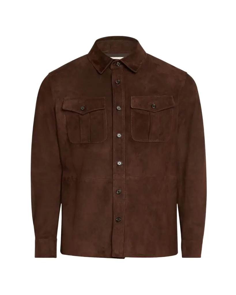 Ralph Lauren Purple Label Suede Overshirt