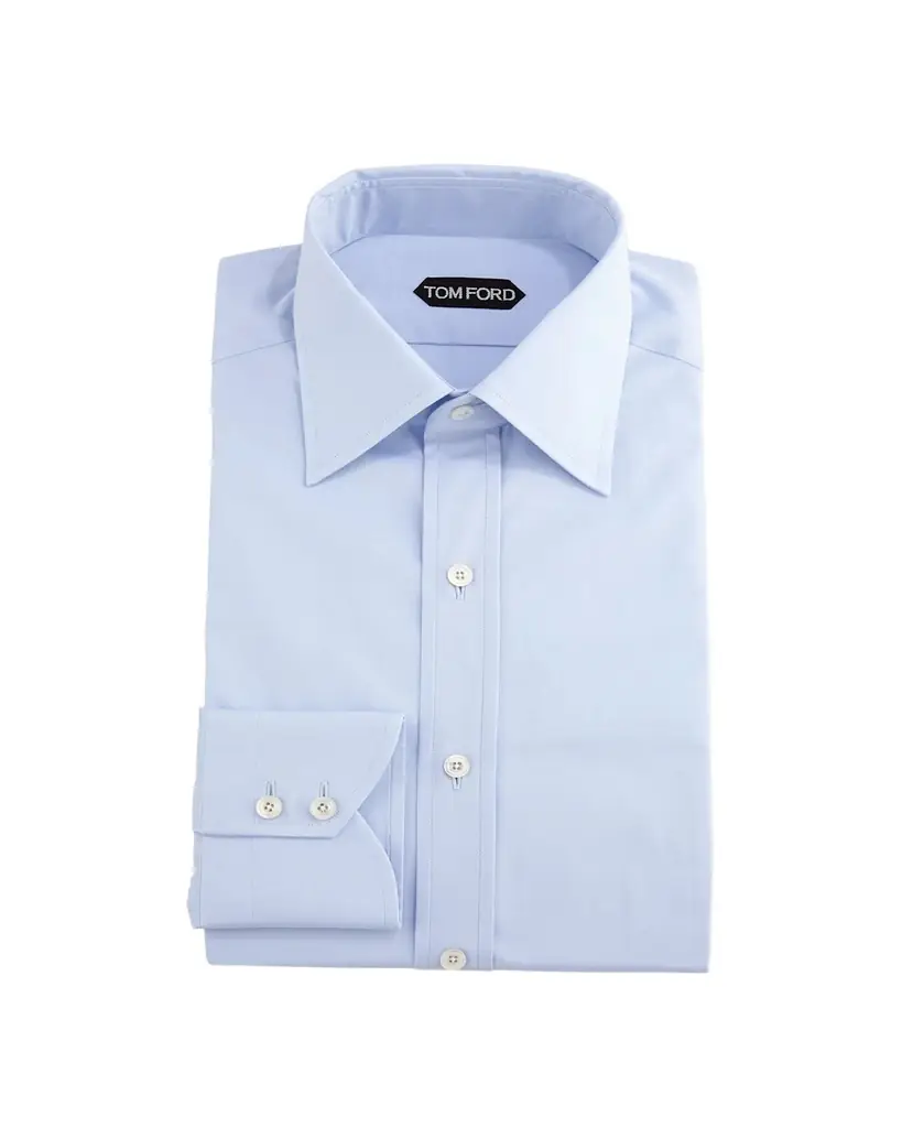 TOM FORD Men's Slim-Fit Solid Poplin Dress Shirt