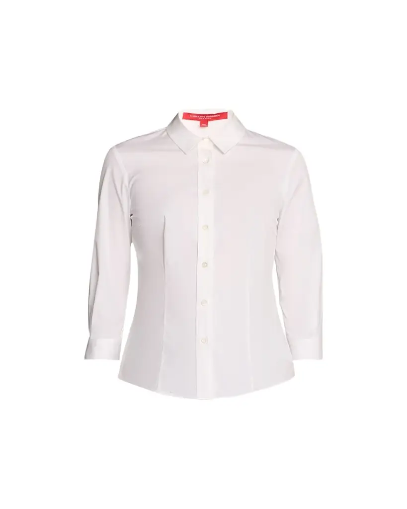 Carolina Herrera Classic Cotton Button-Front Shirt