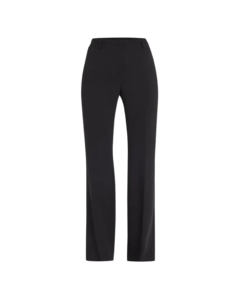 Akris Farrah Boot-Cut Mid-Rise Wool Pants